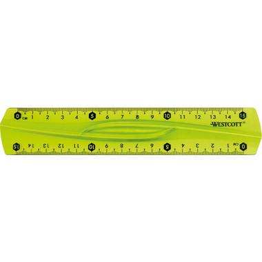 WESTCOTT Lineal, flexibel E-10220 00 15cm blau/rot/grün