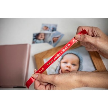 PTOUCH Ruban en textile or/rouge TZe-RW34 PT-DV600VP 12 mm