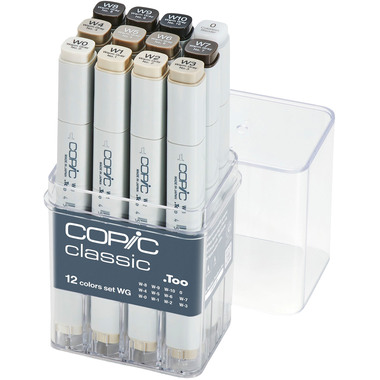 COPIC Marker Classic 20075154 grey-Set WG, 12 pz.