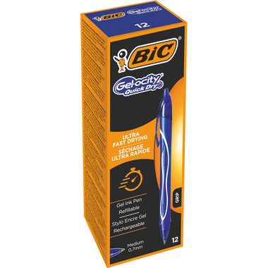BIC Gel-ocity Quick Dry 0.7mm 950442 blau, 12 Stück