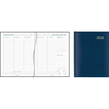 AURORA Agenda Florence PAW 2026 2715B 1W/2S blau ML 21x27cm