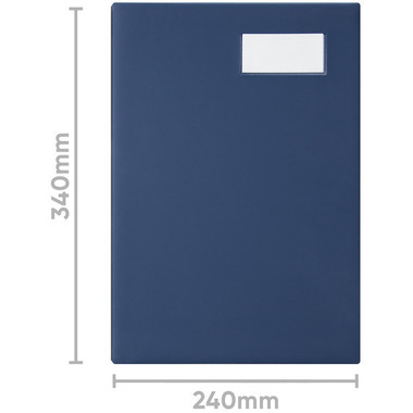 BIELLA Unterschriftenmappe A4 34342007U dunkelblau 20-teilig