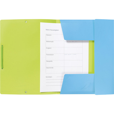 KOLMA Gummizugmappe Doppia A4 11.079.20 blau/grün