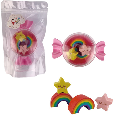 ROOST Gomme 4533 Arc-en-ciel & étoile
