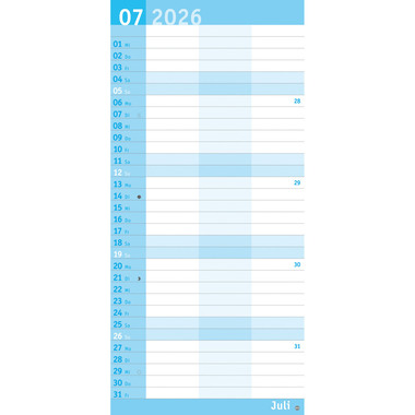 HEYE Planer für zwei Basic 2026 22489+26 1M/1S DE 3 Spalten 21x45cm