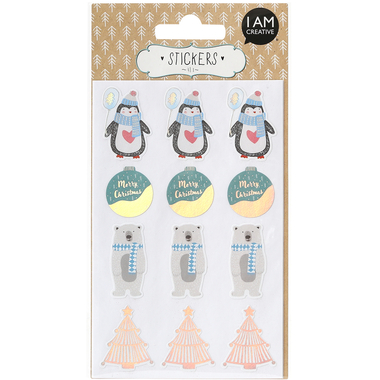 I AM CREATIVE Sticker X-mas II 4087.507 4 fogli da 48 pezzi