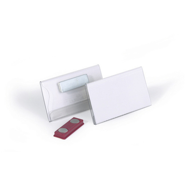 DURABLE Badge à aimant 811619 transp., PVC, 40x75mm 25 pcs.