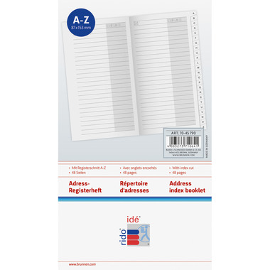 RIDOIDE M-Planer registro indirizzi 7045790.26 48 pagine 8.7x15.3cm
