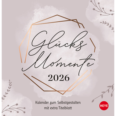 HEYE Calendario creativo 2026 23513+26 Glücksmomente 16x16.5cm