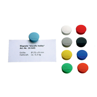 MAGNETOPLAN Haltemagnete Hobby 16645614 dunkelblau, Blister 6 Stk.