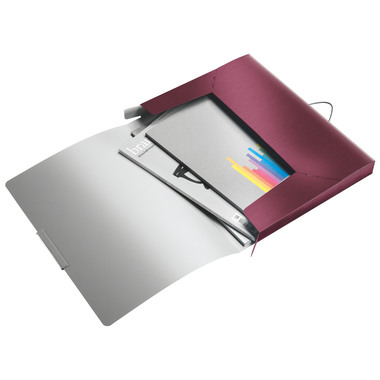 LEITZ Ablagebox Style PP 39560028 granat rot 250x330x37mm