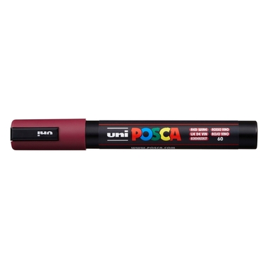 POSCA Marker 1.8-2.5mm PC5M RED WIN bordeaux, Rundspitze