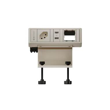 max connect Unità di prese CUBO T T13, USB-A/C, modulo vuoto Bianco