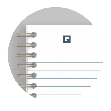 OXFORD Origins Carnet spirale 400150002 A4+, ligné 70 flls, bleu