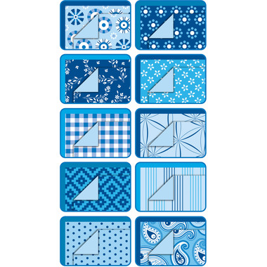 FOLIA Motivblock Basic 46449 blau, 30 Blatt