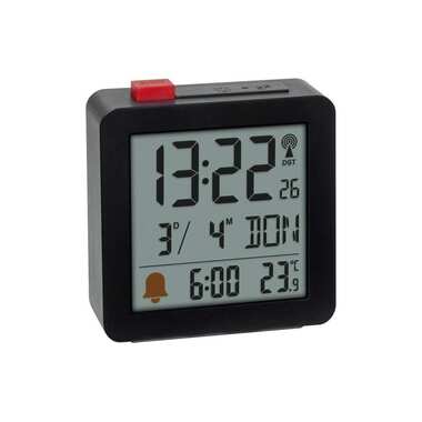 TFA Dostmann Réveil numérique Noir