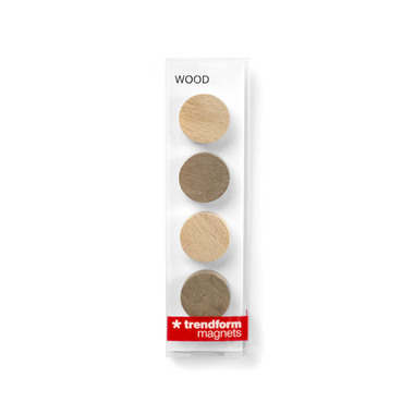 TRENDFORM Magnete WOOD ROUND FA3141 4er Set, Holz