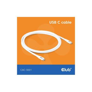 Club 3D USB4 Cable CAC-3001 240 W USB-C - USB-C 2 m