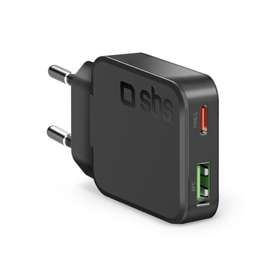 Chargeur slim 30&nbsp;W USB-C PD et USB-A | SBS