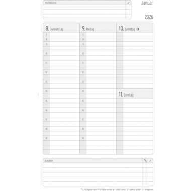 CHRONOPLAN Chronobook Black&White 2026 50936Z.26 1S/2P bianco SC A5
