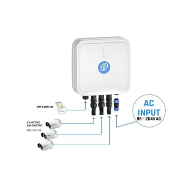QuWireless QuCam C240AC Outdoor LTE PoE RUT241 e TSW100