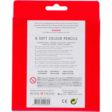 BRUYNZEEL Crayon de couleur Kids 60119006 6 couleurs