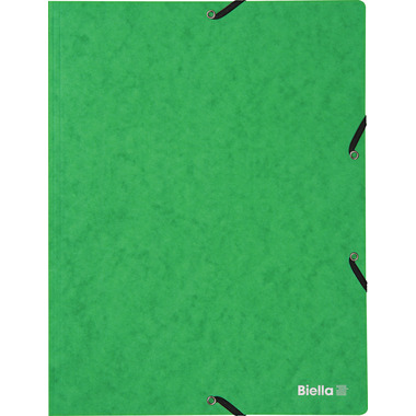 BIELLA Gummibandmappe A4 17840130U grün, 355gm2 200 Bl.
