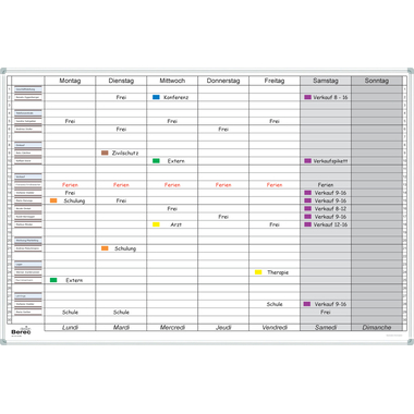 BEREC Wochenplaner 60x90cm B 326 für 30 Personen