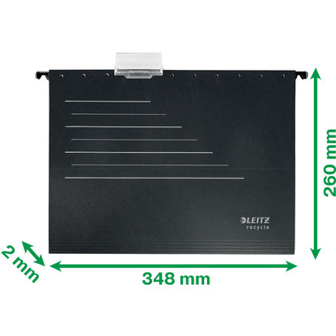 LEITZ Hängemappe Recycle A4 1921-00-95 schwarz, Karton