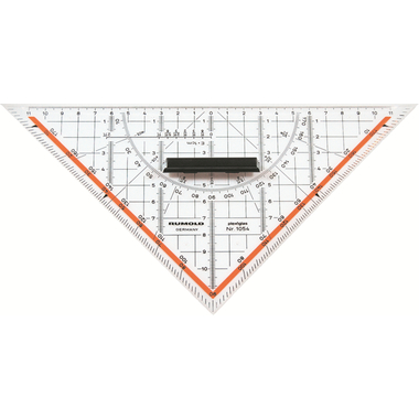 RUMOLD Zeichendreieck 22cm 1054 technisch farbig/transp.