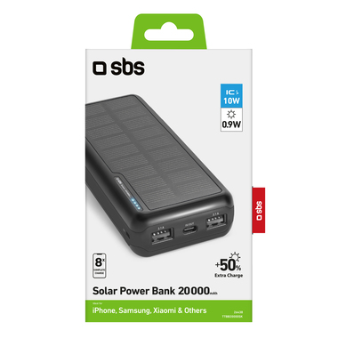 Powerbank con pannello solare 20.000 | SBS