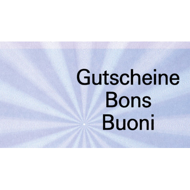 FAVORIT Buono d'aquisto T/F/I 2059blau blu,20.5x10.5cm,Blocco d.25fg.