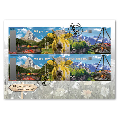 Sonderumschlag Crypto Stamp CHLI 3.0, Gelb