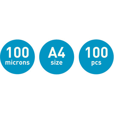 LEITZ Pelicole per laminazione A4 33826 lucido, 100my 100 pezzi