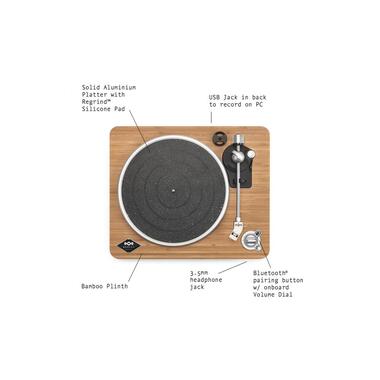 House of Marley turntable with Bluetooth Stir it Up Wireless Brown