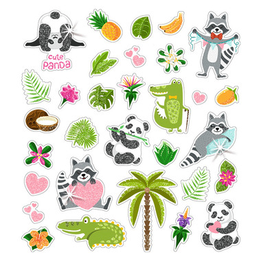 URSUS Glitzer-Sticker FUN Mot. 03 59540003F 136 sticker