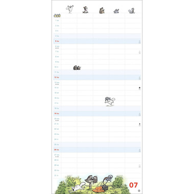 HEYE Calendrier familial 2026 23015+26 Simons Katze DE 21x45cm