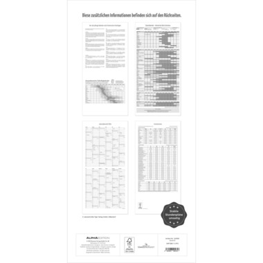 ALPHA EDITION Familienplaner Janosch 2026 160585 1M/1S ML 5 Spalten 22x45cm