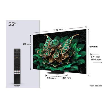 TCL TV 55C7K 55", 3840 x 2160 (Ultra HD 4K), QLED