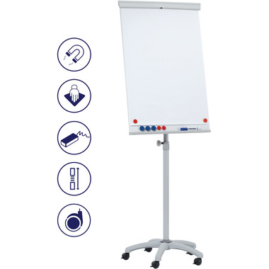 FRANKEN Flipchart X-tra!Line 68x105cm EL-FC31 grigio chiaro mobile