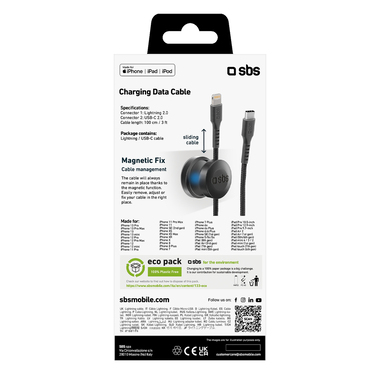 USB-C - Lightning cable with MFA magnetic holder