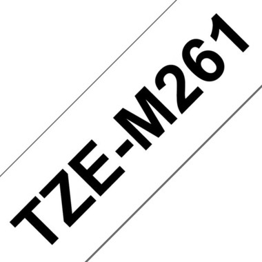 PTOUCH Nastro lam. opaco nero/bianco TZE-M261 PT-D800W/D900W 36mm