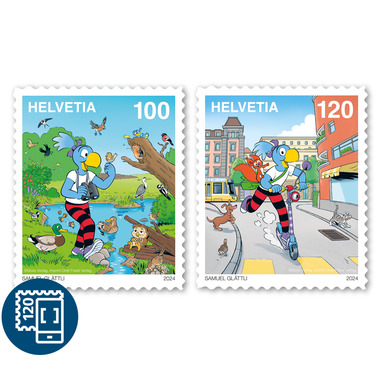 Briefmarken-Serie «Globine» Serie (2 Marken, Taxwert CHF 2.20), selbstklebend, ungestempelt