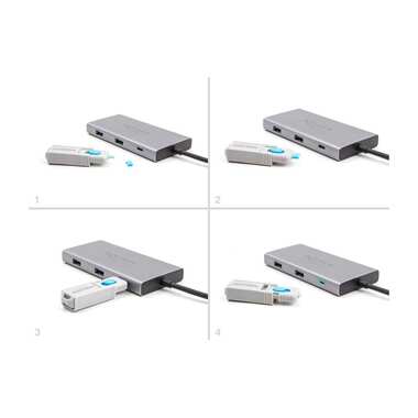 Delock Kit de blocage de port USB Type-C 5 pièces avec outil de fermeture Bleu