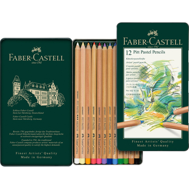 FABER-CASTELL Farbstift Pitt 112112 12er Metalletui