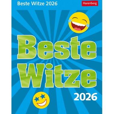 HARENBERG Calendrier détachable 2026 3309759+26 Beste Witze DE 11x14cm