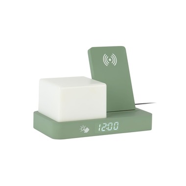 KARLSSON Wecker Retro Night Light LED Dschungel grün