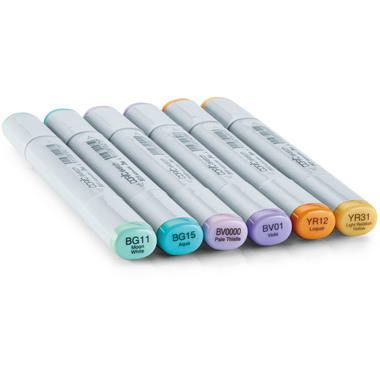 COPIC Marker Sketch 21075667 Set Pale Pastels, 6 Stück