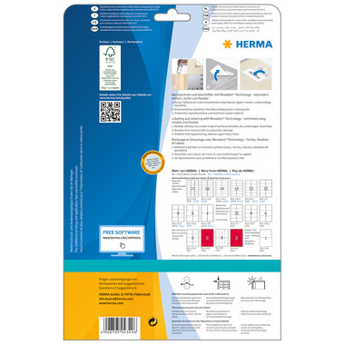 HERMA Etiketten SPECIAL 96x50.8mm 4349 weiss,non-perm. 250 St./25 Bl.