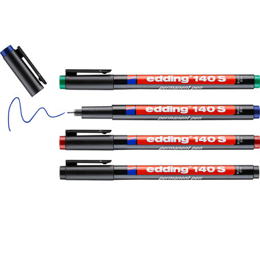 EDDING OHP-Marker permanent S 140-E4 4 pz., astuccio